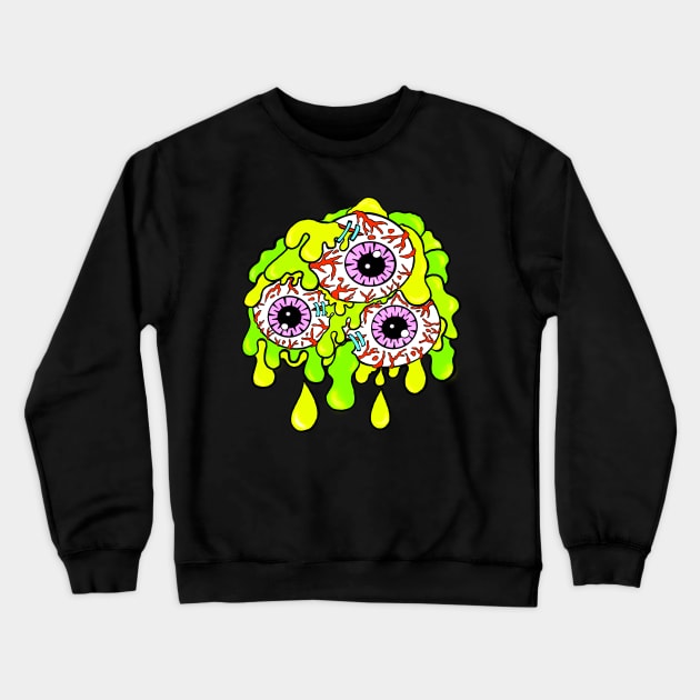 Three Eyed Monster Crewneck Sweatshirt by ScribblinDiamonds